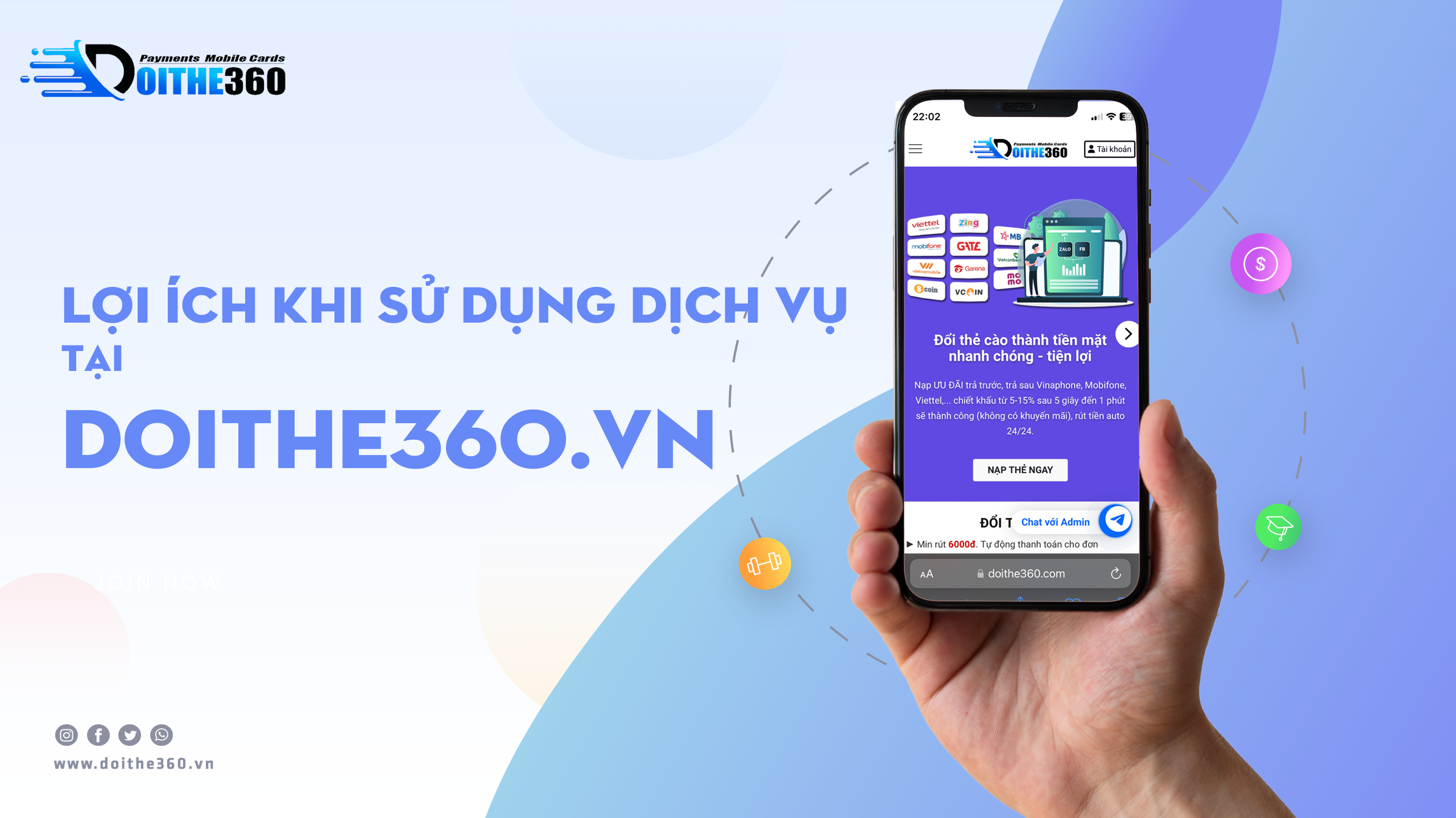 Đổi Thẻ Cào Thành Tiền Nhanh – Mua Mã Thẻ, Nạp Điện Thoại Chiết Khấu Tốt tại Doithe360.com